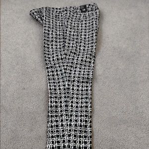 Black and white dress pants